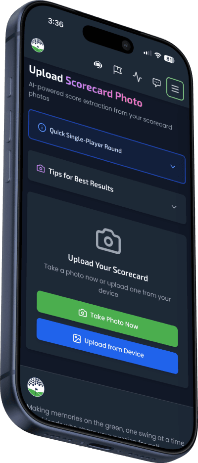 AI Scorecard Scanner upload interface