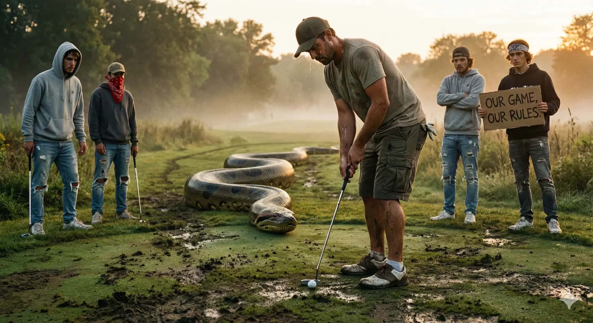 Snake golf game