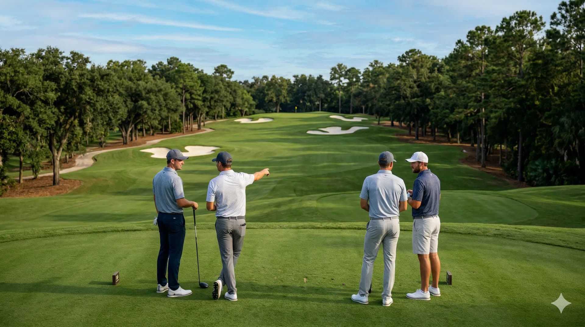 Golfers playing best ball