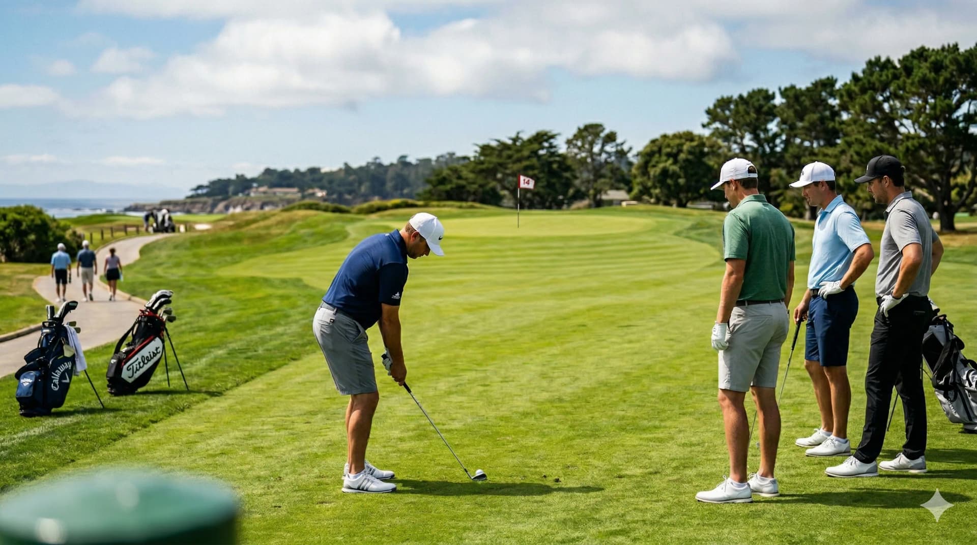 Golfers on the course