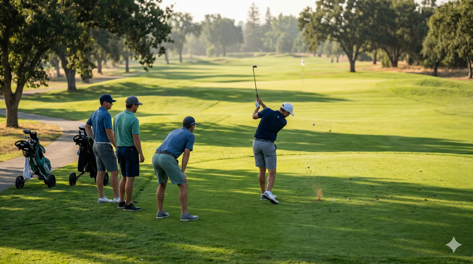 Golfers playing shamble format